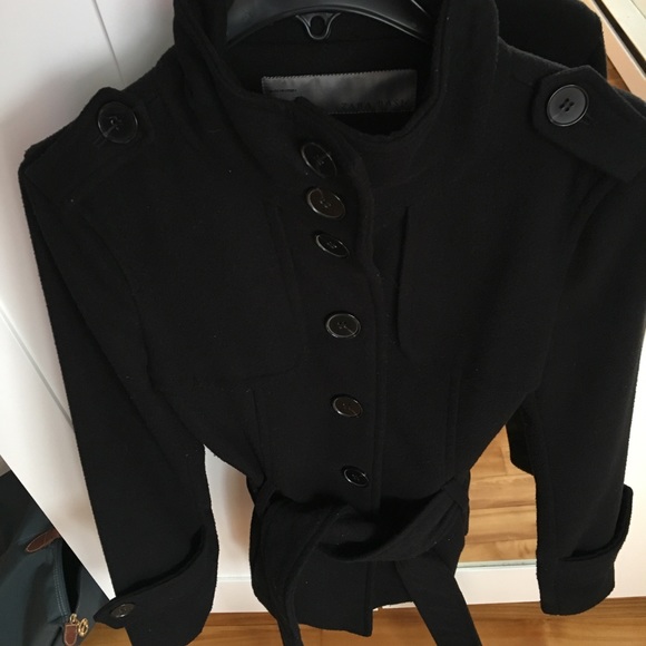Zara fall coat in black - Picture 3 of 7
